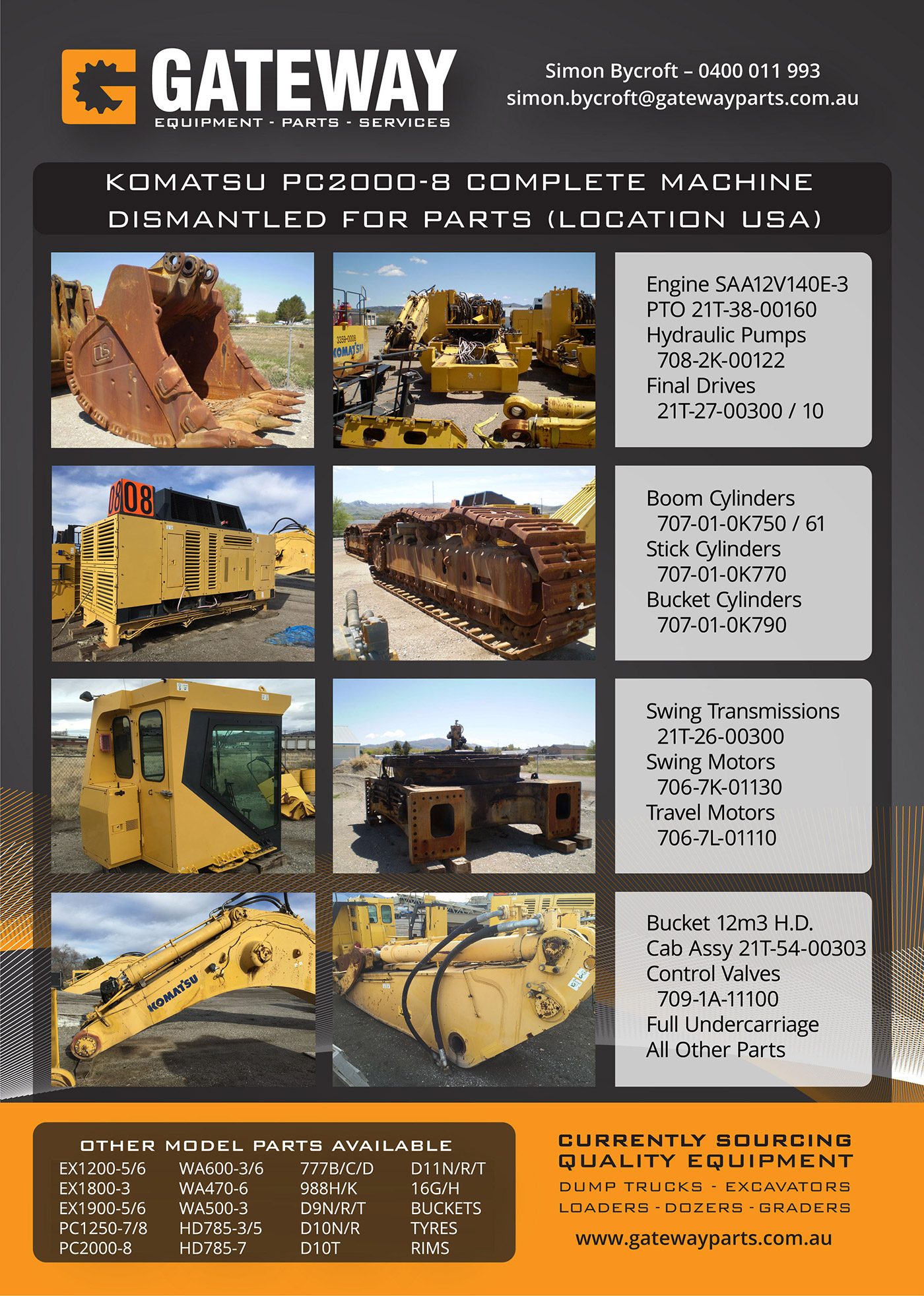 Komatsu PC2000-8 to be Dismantled for Parts