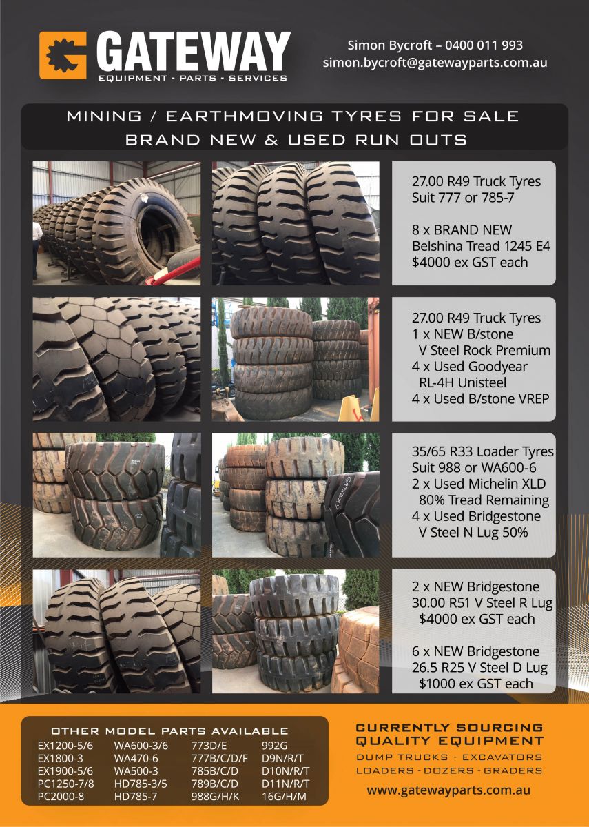 New and Used Mining Tyre Sale