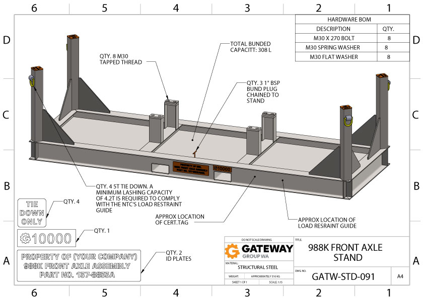 988K Front Axle Stand