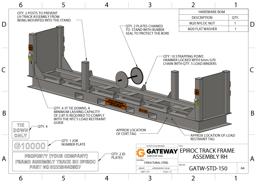 Epiroc Track Frame Assembly Rh