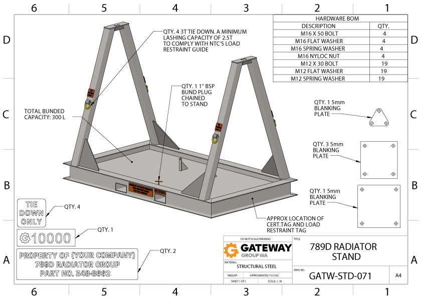 789D Radiator Stand