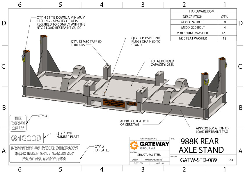988K Rear Axle Stand
