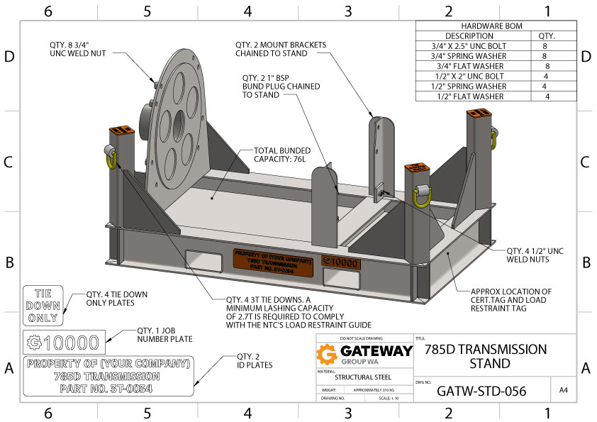 785D Transmission Stand