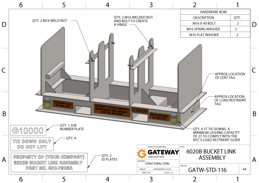 6020B Bucket Link Assembly